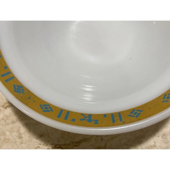 Anchor Hocking 927 Anchorware Milk Glass Cereal/Soup Bowl 7.5” Egyptian Motif - Picture 4 of 4